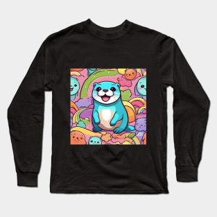 rainbow otter Long Sleeve T-Shirt